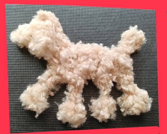 ワンコのカットした毛で作った肖像画